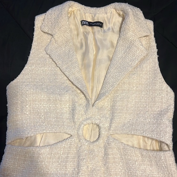Zara white tweed mini dress - Picture 3 of 12